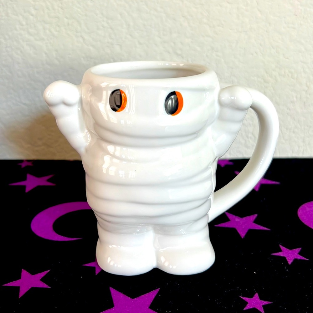 SPRITZ MUMMY HALLOWEEN STONEWARE FIGURAL DECOR DISPLAY MUG